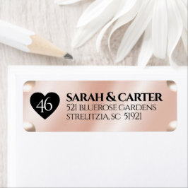 Etiqueta Celebração do Aniversário de Casamento Pearl 46