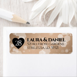 Etiqueta Celebração do Aniversário do Casamento Linen 28
