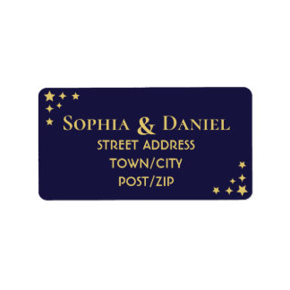 Etiqueta Celestial Minimalist Wedding RSVP Address Labels