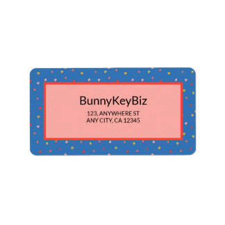 Etiqueta Celtic Blue Mini Hearts Business Address