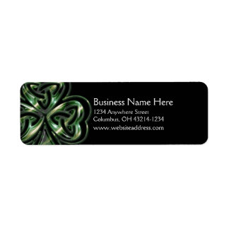 Etiqueta Celtic Shamrock Design 2 Return Address Labs 2