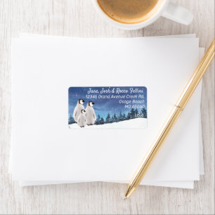 Etiqueta Cena de inverno com endereço personalizado do pin