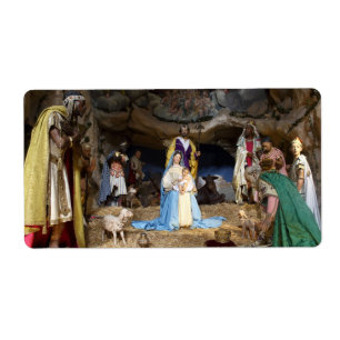 Etiqueta Cena de Natal Antiquada
