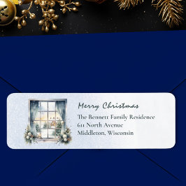 Etiqueta Cena Nórdica de Inverno da Neve Natal