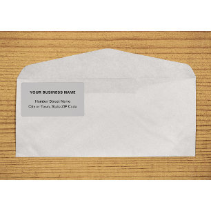 Etiqueta Center Aligned Plain Texts Business Gray Shipping