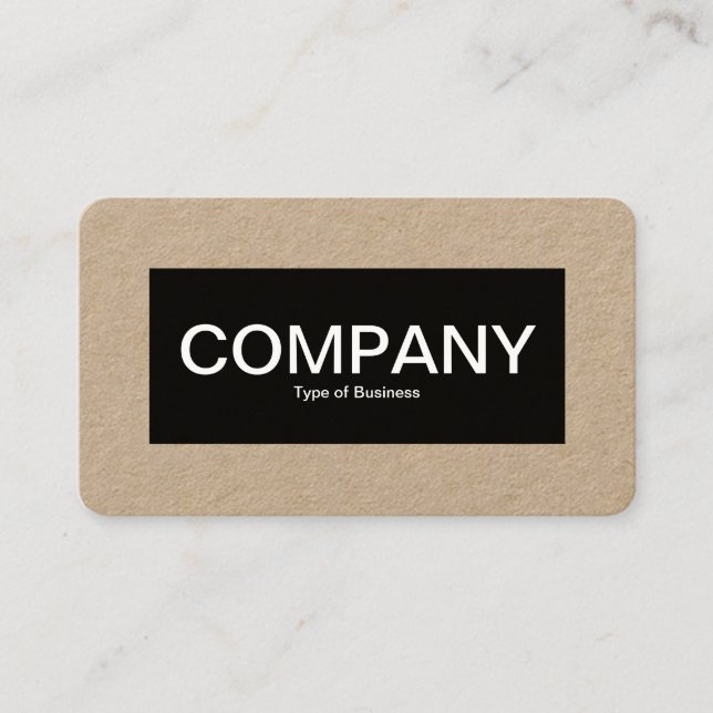 Etiqueta central - Preto com branco (Kraft) (Frente)