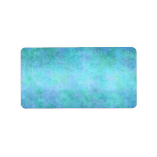 Etiqueta Cerceta azul, roxa, Aqua, e aguarela violeta