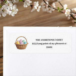 Etiqueta Cesto de Páscoa e Ovos de Pastel personalizados