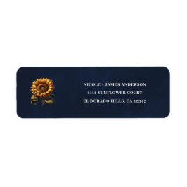 Etiqueta Chá de Bebê do Girassol Rústico Azul