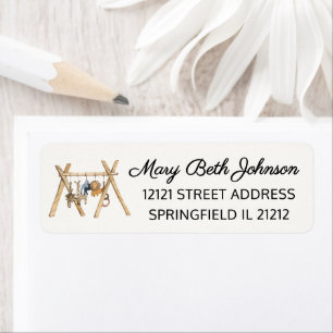 Etiqueta Chá de fraldas Animal Baby Gym Toy Endereço de dev