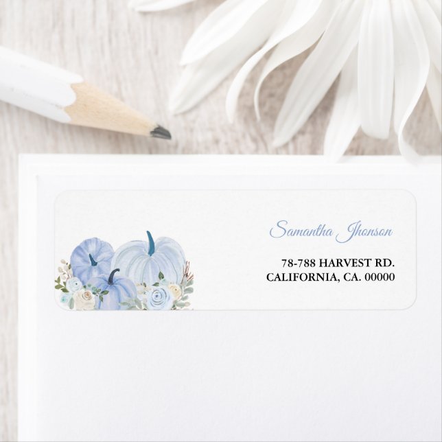 Etiqueta Chá de fraldas de Abóbora Azul (Insitu)