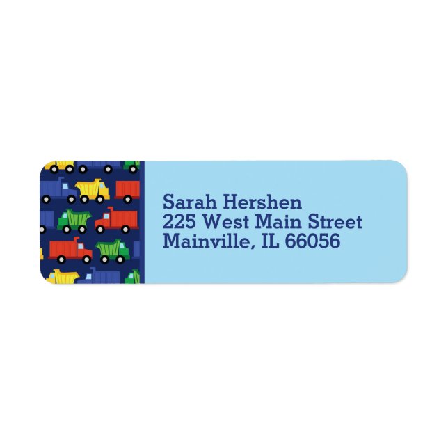 Etiqueta Chá de fraldas de caminhões (Frente)