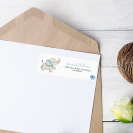 Etiqueta Chá de fraldas de Elefante de Aquarela