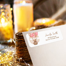 Chá de fraldas de Espera do Bear Balões Rosa Boho