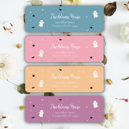 Etiqueta Chá de fraldas de Halloween Pumpkin Little Boo ret