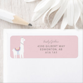 Etiqueta Chá de fraldas de Llama fofa e marrom