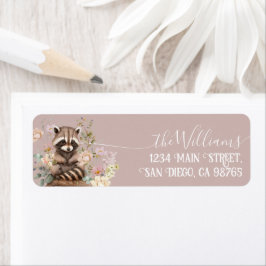 Etiqueta Chá de fraldas de menina floral do Woodland primav