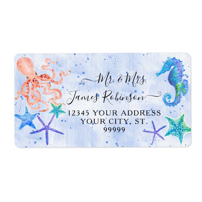 Etiqueta Chá de fraldas de Peixe-Estrelado de Octopus Seaca (Frente)