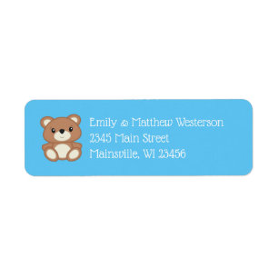 Etiqueta Chá de fraldas do Urso de Teddy