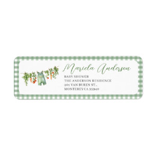 Etiqueta Chá de fraldas Elegante de Aquarelas Localmente Cu