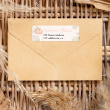 Chá de fraldas floral de abóbora rosa