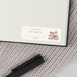 Etiqueta Chá de fraldas Neutral Boho Nursery