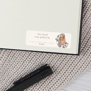 Etiqueta Chá de fraldas Neutral Boho Nursery