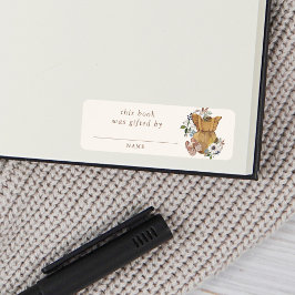 Etiqueta Chá de fraldas Neutral Boho Nursery