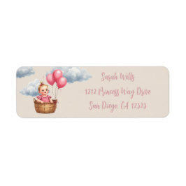 Etiqueta Chá de fraldas Rosa