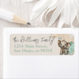 Etiqueta Chá de fraldas Safari Boho Oh Boy