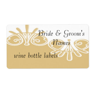 Etiqueta Chá de panela das garrafas de vinho de recepção de