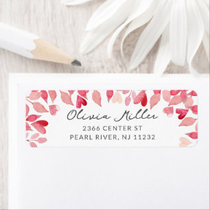 Etiqueta Chá de panela de Coração com Folha de Água