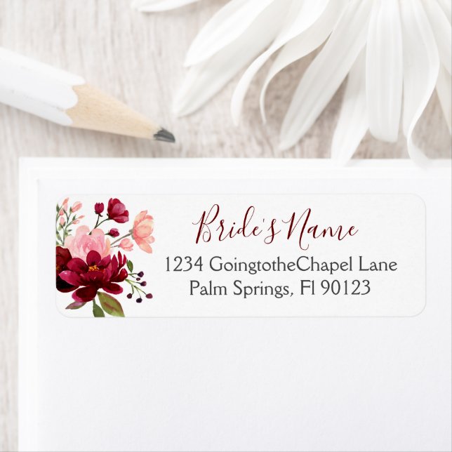 Etiqueta Chá de panela Floral de Aquarela Rosa Turva (Insitu)