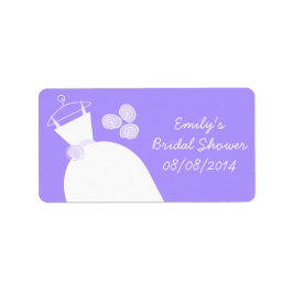 Etiqueta Chá de panela Roxo de Casamento