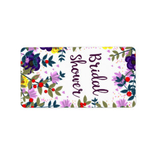 Etiqueta chá de panela Vintage Flowers