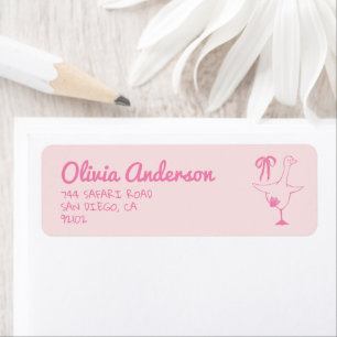Etiqueta Chá rosa-rosa-rosa-Bobo-ganso-Arco-bebê-menina