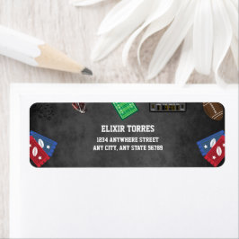 Etiqueta Chalkboard É o Chá de fraldas de futebol do Game T