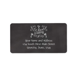 Etiqueta Chalkboard Our Beach Weding