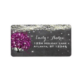 Etiqueta Chalkboard Sangria Wine Heart Tree