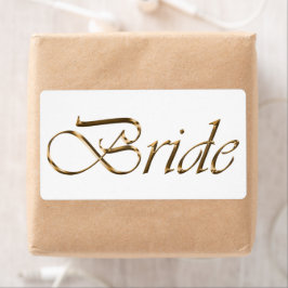 Etiqueta Chamada de guião de ouro branco-nobre caligrafia e