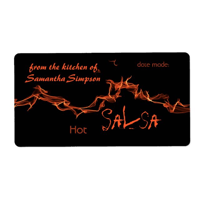 Etiqueta Chamas - Canning Personalizada (Frente)