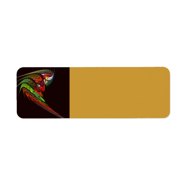Etiqueta Chameleon Abstrato Art (Frente)