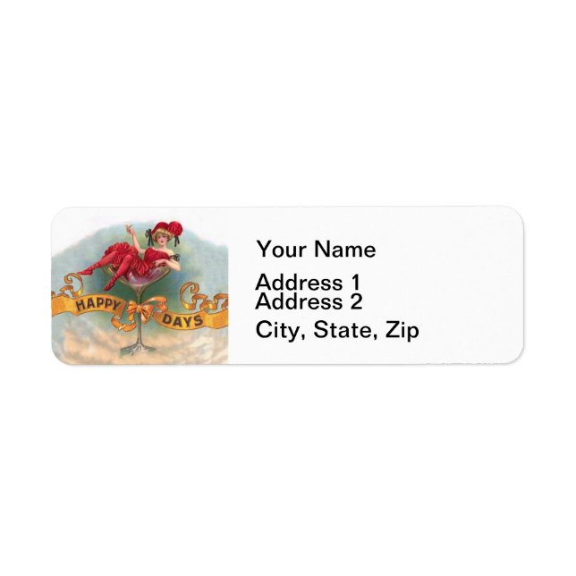 Etiqueta Champanhe Vermelho Vitoriano Feliz (Frente)