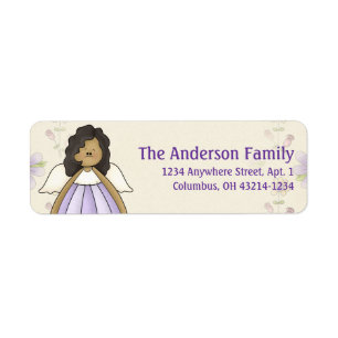 Etiqueta Charada Antics Angel Girl d6 Endereço Labels