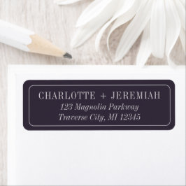 Etiqueta Charlotte | Cores Curadas | Endereço de casamento
