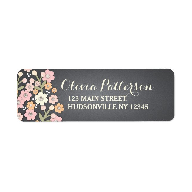 Etiqueta Charming Garden Floral Wreath II (Frente)