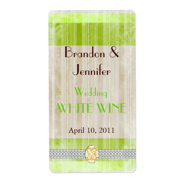 Etiqueta Chartreuse Wedding Mini Wine Labs (Frente)