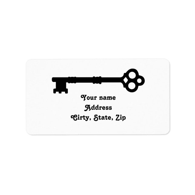 Etiqueta Chave antiga e elegante (Frente)