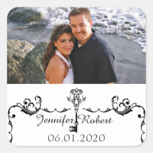 Etiqueta chave preto e branco do favor do