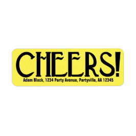 Etiqueta Cheers Art Deco Yellow